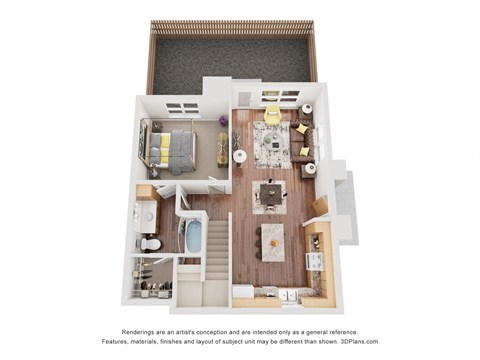 Floor plan for 4 beds, 2 baths, 1313 sqft